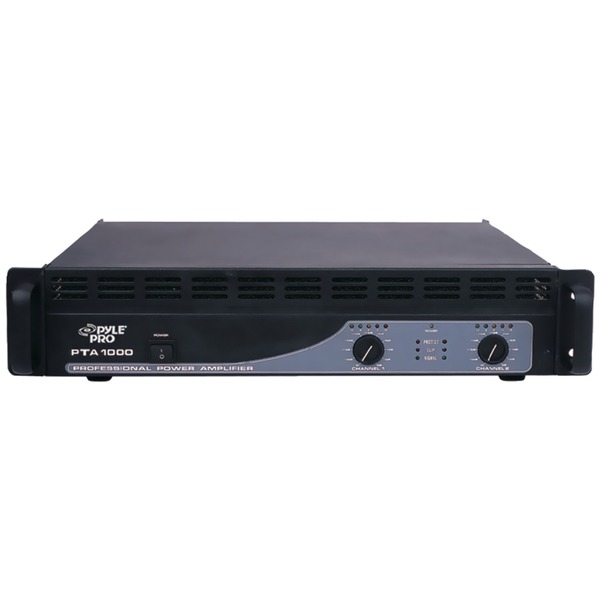 Pyle Professional 2-Channel 1000W Power Amp with Bluetooth PTA1000